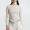 Tops The Line by K | Mads Turtleneck Top Light Heather Grey