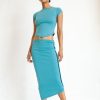 Bottoms The Line by K | Costa Skirt Ozone Blue