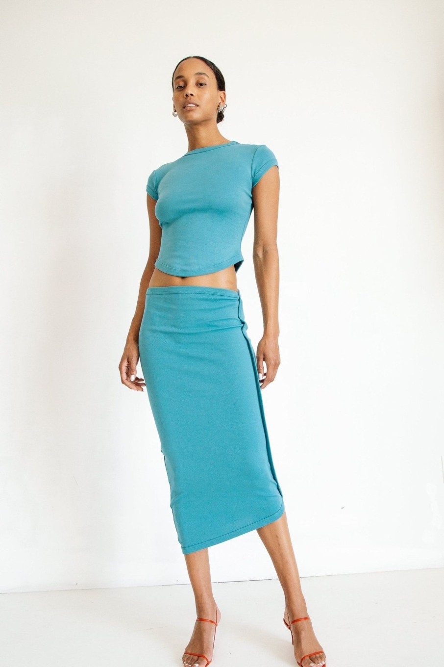 Bottoms The Line by K | Costa Skirt Ozone Blue