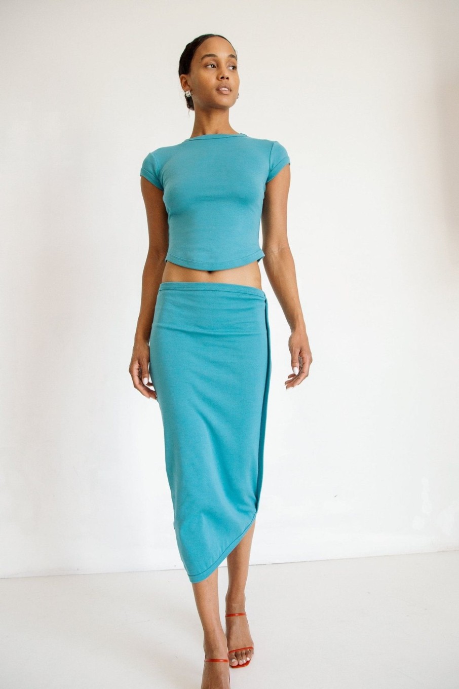 Bottoms The Line by K | Costa Skirt Ozone Blue