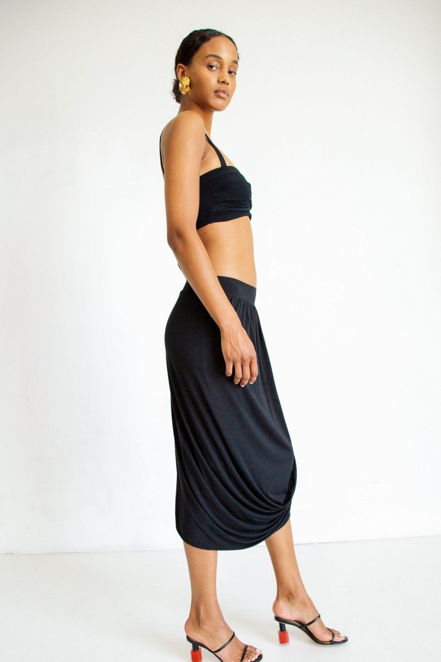 Bottoms The Line by K | Sander Skirt Black