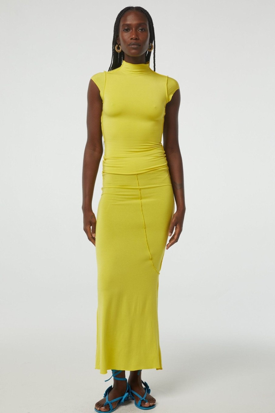 Bottoms The Line by K | Vana Skirt Electric Yellow