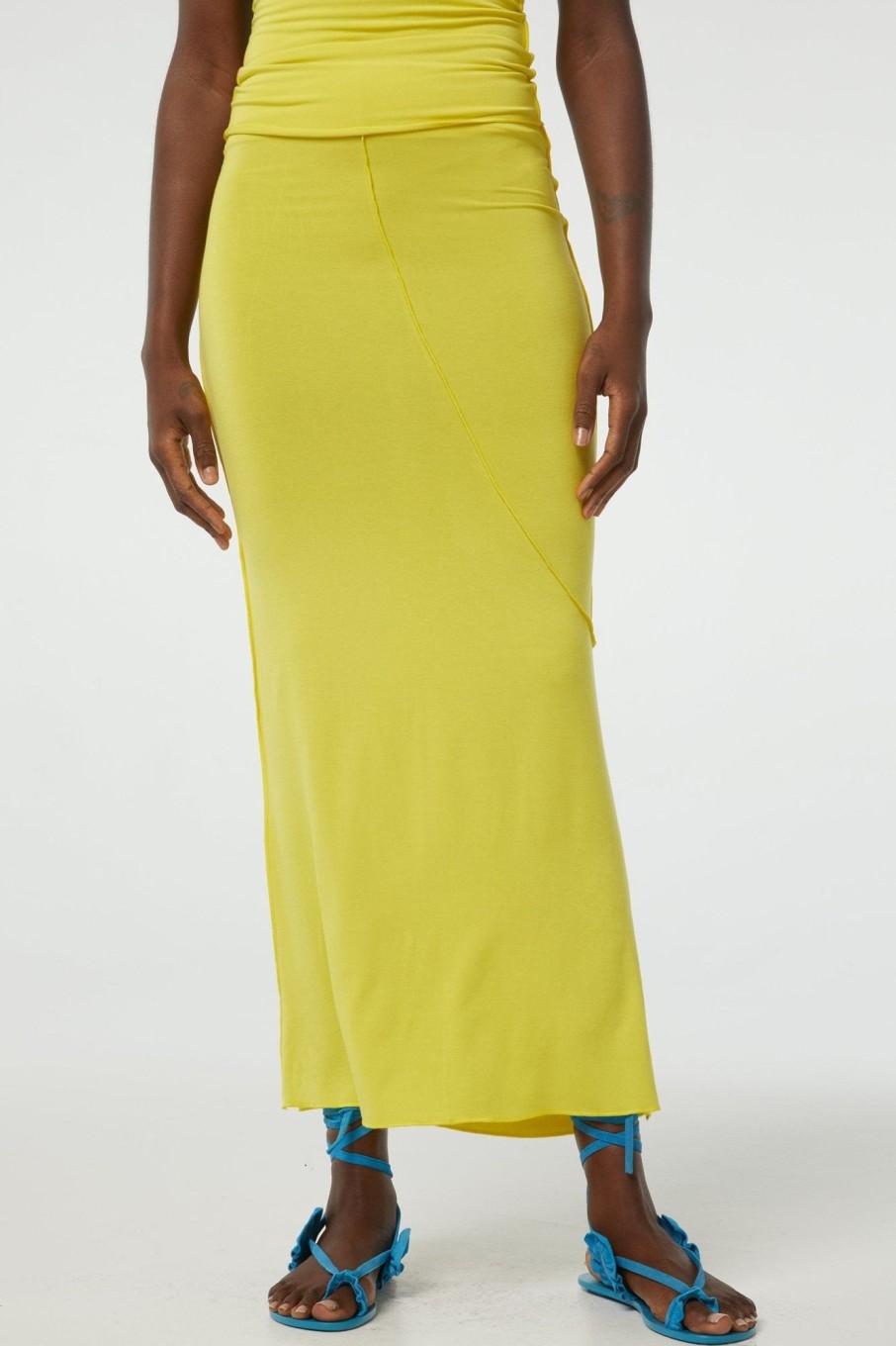 Bottoms The Line by K | Vana Skirt Electric Yellow