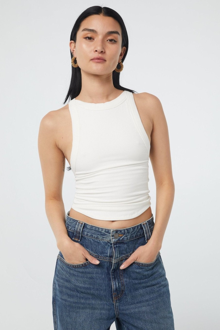 Tops The Line by K | Ximeno Tank Top White