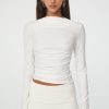 Tops The Line by K | Selma Long Sleeve Top White