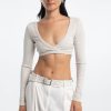 Tops The Line by K | Hinata Bra Top Light Heather Grey