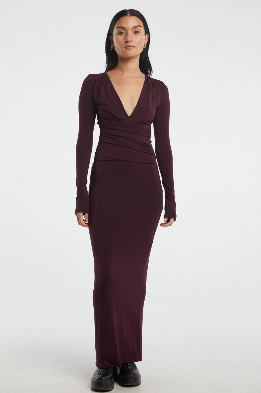 Dresses The Line by K | Calli Dress Oxblood