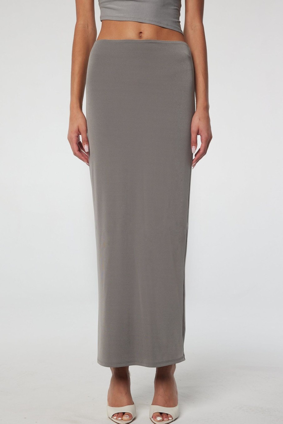 Bottoms The Line by K | Eiza Skirt Slate Grey