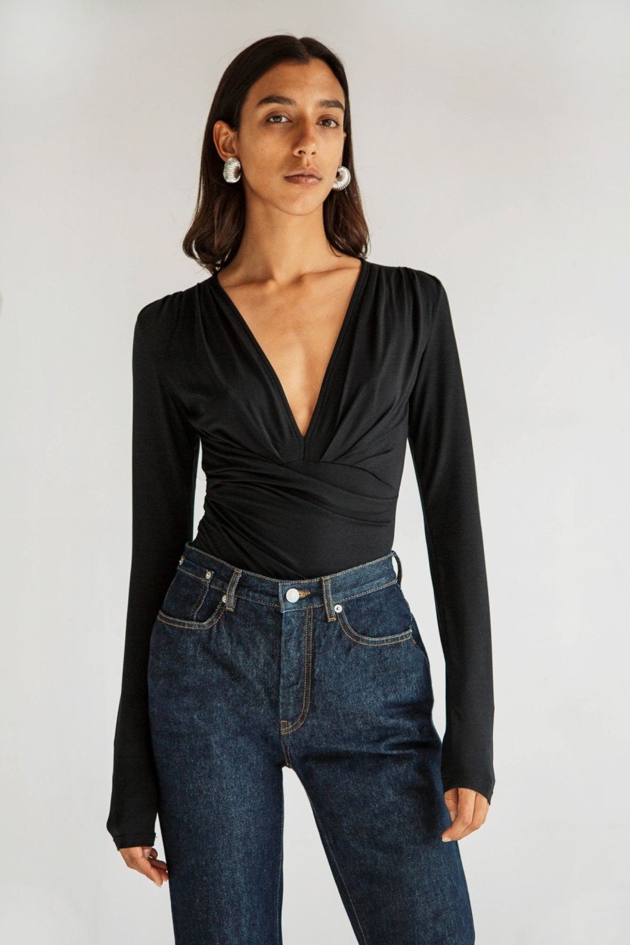 Bodysuits & Jumpsuits The Line by K | Isla Bodysuit Black