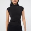 Tops The Line by K | Reese Mock Neck Top Black